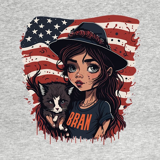 Patriotic Cat Mother by By_Russso